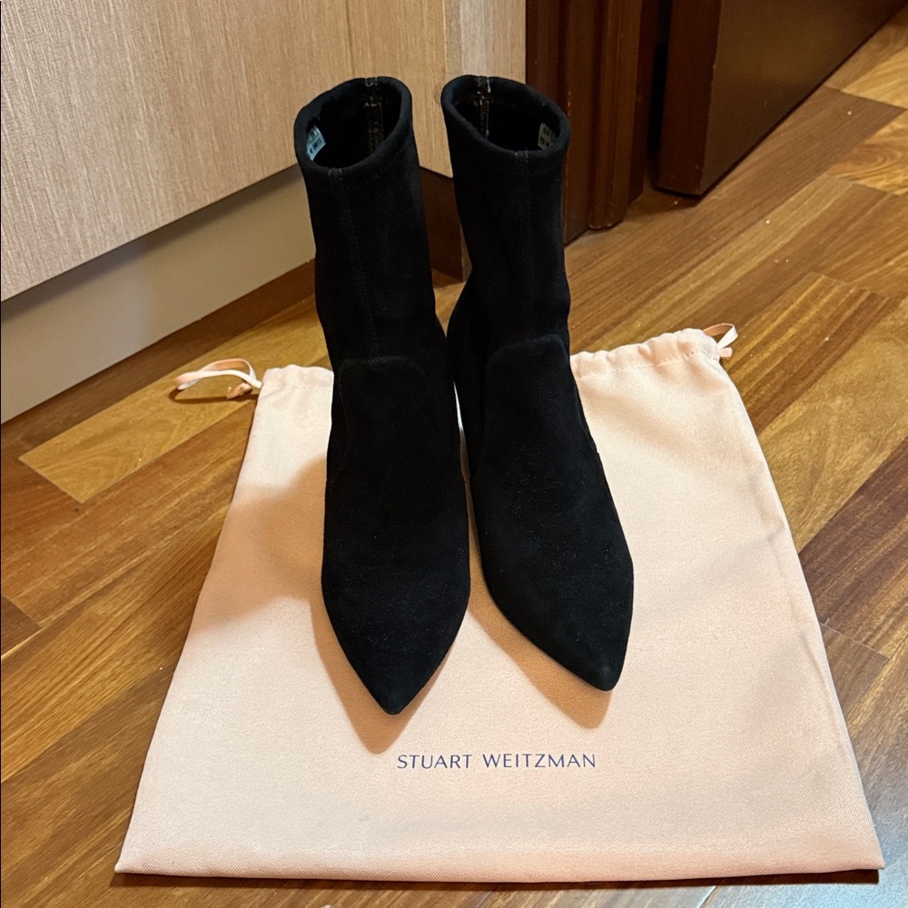 Stuart Weitzman Black Heeled Boots